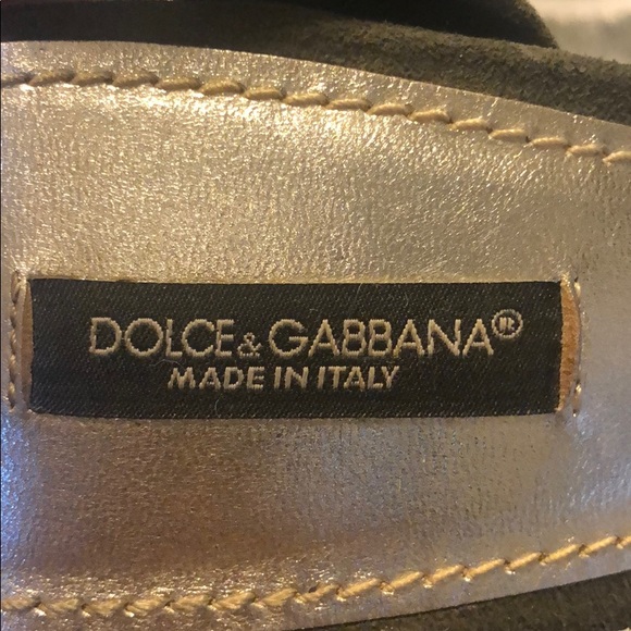 Dolce & Gabbana designer cork and suede wrap heels - Picture 5 of 8